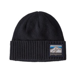 Patagonia Brodeo Beanie - Line Logo Ridge: Classic Navy - Unisex - OneSize