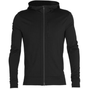 Icebreaker M Quantum Iii Ls Zip Hoodie - Black - Miehet - L