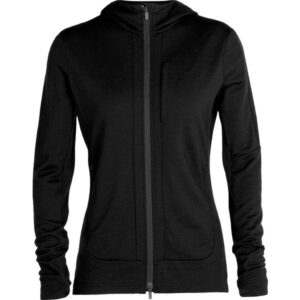 Icebreaker W Quantum Iii Ls Zip Hoodie - Black - Naiset - L