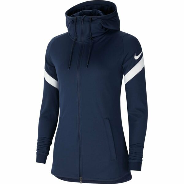 Nike Treenitakki Strike 21 Dri-FIT Hupullinen FZ - Navy/Valkoinen Nainen