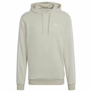 adidas Huppari Essentials Fleece 3-Stripes - Beige/Valkoinen