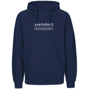 Metsä/Skogen Unisex Hoodie Metsässä - Navy - Unisex - M