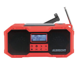Albrecht Dr112 Dab+ Emergency Outdoor Crank Radio - Black/red - OneSize