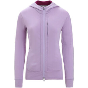 Icebreaker W Quantum Iii Ls Zip Hood - Purple Gaze/go Berry/cb - Naiset - L