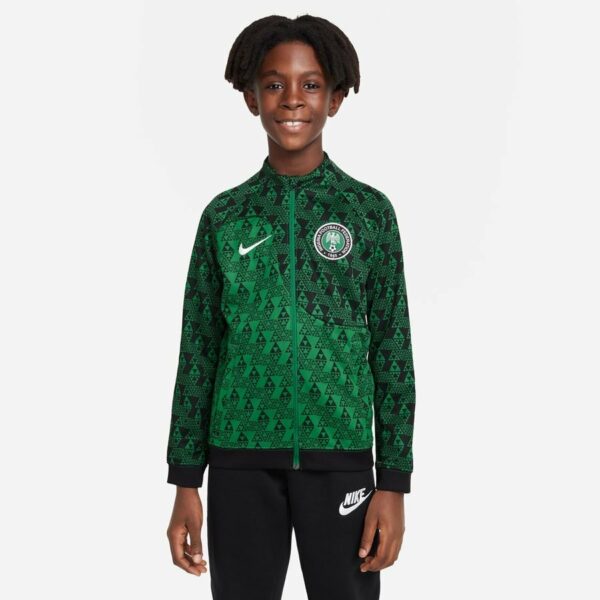 Nigeria Treenitakki Academy Pro Anthem - Vihreä/Musta/Valkoinen Lapset - Nike, koko M: 137-147 cm