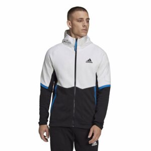 adidas Huppari Designed For Gameday Full Zip - Valkoinen/musta, koko Large