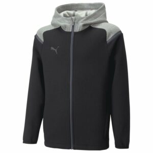 PUMA Teamcup Casuals Huppari - Musta/harmaa Lapset, koko M/152 cm