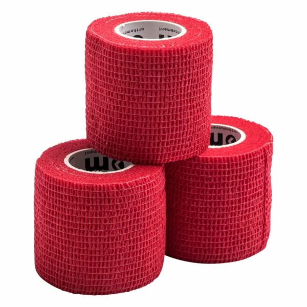 Ortho Movement Wrap Tape 5 Cm x 4,5 m 3-pack - Punainen, koko One Size