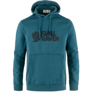 Fjällräven Fjällräven Logo Hoodie M - Deep Sea - Miehet - L - Partioaitta