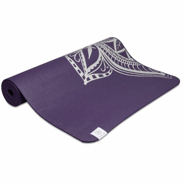 Gaiam Aubergine Medallion Yoga Mat 6mm Premium Metallic