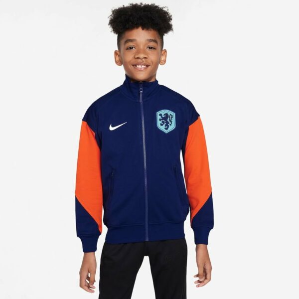 Hollanti Treenitakki Dri-fit Academy Pro Anthem Euro 2024 - Sininen/oranssi/valkoinen Lapset - Nike, koko L: 147-158 cm