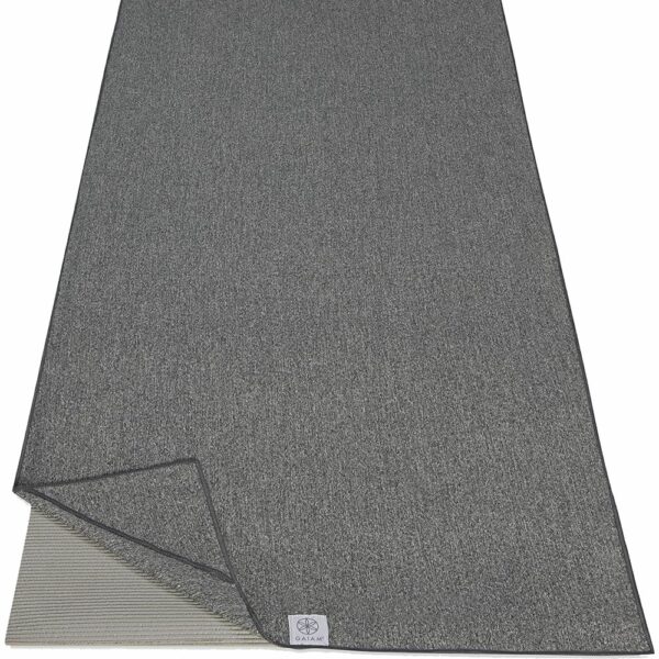 Gaiam Active Dry Yoga Mat Towel Grey