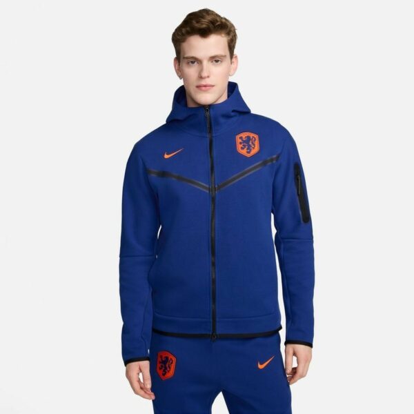 Hollanti Huppari Nsw Tech Fleece Fz Euro 2024 - Navy/oranssi - Nike, koko Large