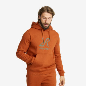 RVRC Hoodie Miehet Terracotta Brown/Forest Night, Koko:M - Miehet > Paidat > Hupparit