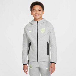 Barcelona Huppari NSW Tech Fleece FZ - Harmaa/Neon Lapset