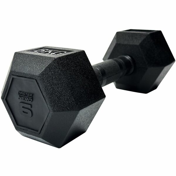 Master Fitness Nero Rubber Coated Hex