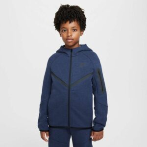 Nike Huppari NSW Tech Fleece FZ 24 - Navy/Musta Lapset