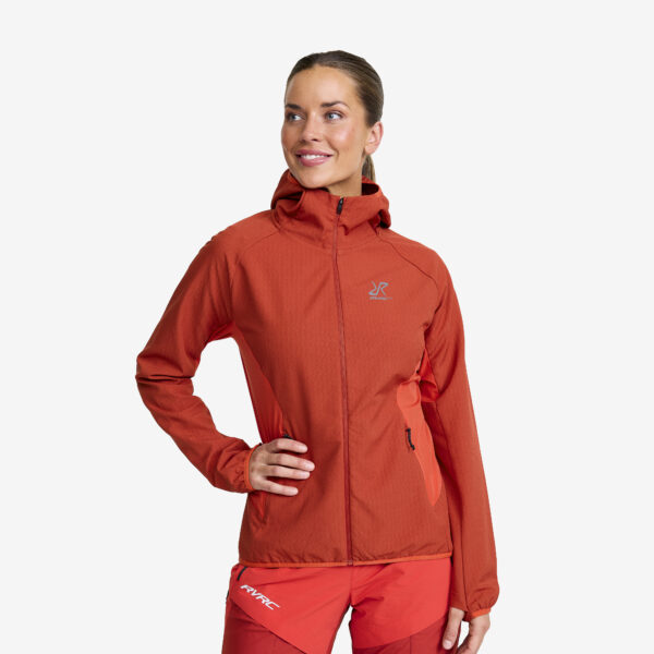 Distance Pro Wind Jacket Naiset Aurora Red/ Bossa Nova, Koko:2XL - > Takit > Tuulitakit