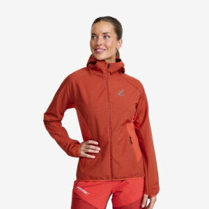 Distance Pro Wind Jacket Naiset Aurora Red/ Bossa Nova, Koko:XL - > Takit > Tuulitakit