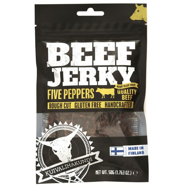 Kuivalihakundi Beef Jerky Five Peppers, 50g