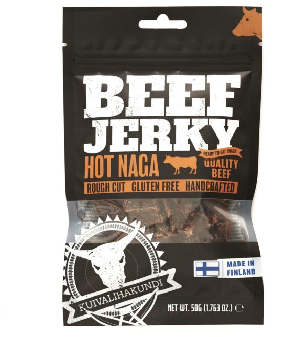 Kuivalihakundi Beef Jerky Hot Naga, 50g