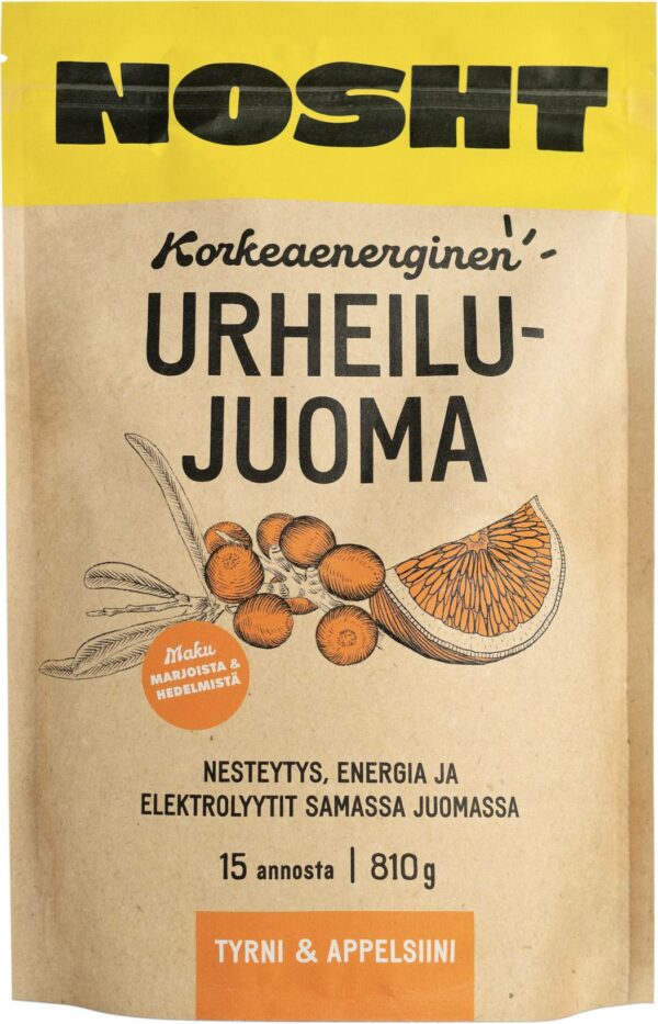 Nosht Korkeaenerginen Urheilujuoma Tyrni Appelsiini